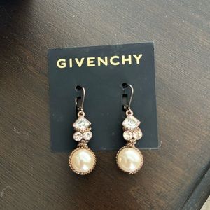 New Givenchy Pearl Crystal drop earrings